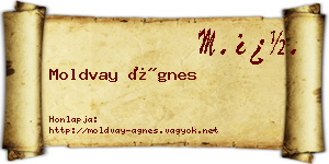 Moldvay Ágnes névjegykártya